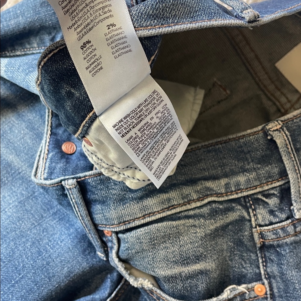 MOTHER The Kick It Jeans Straight Leg Denim Tell It To The Pope Size 29 - Picture 9 of 9